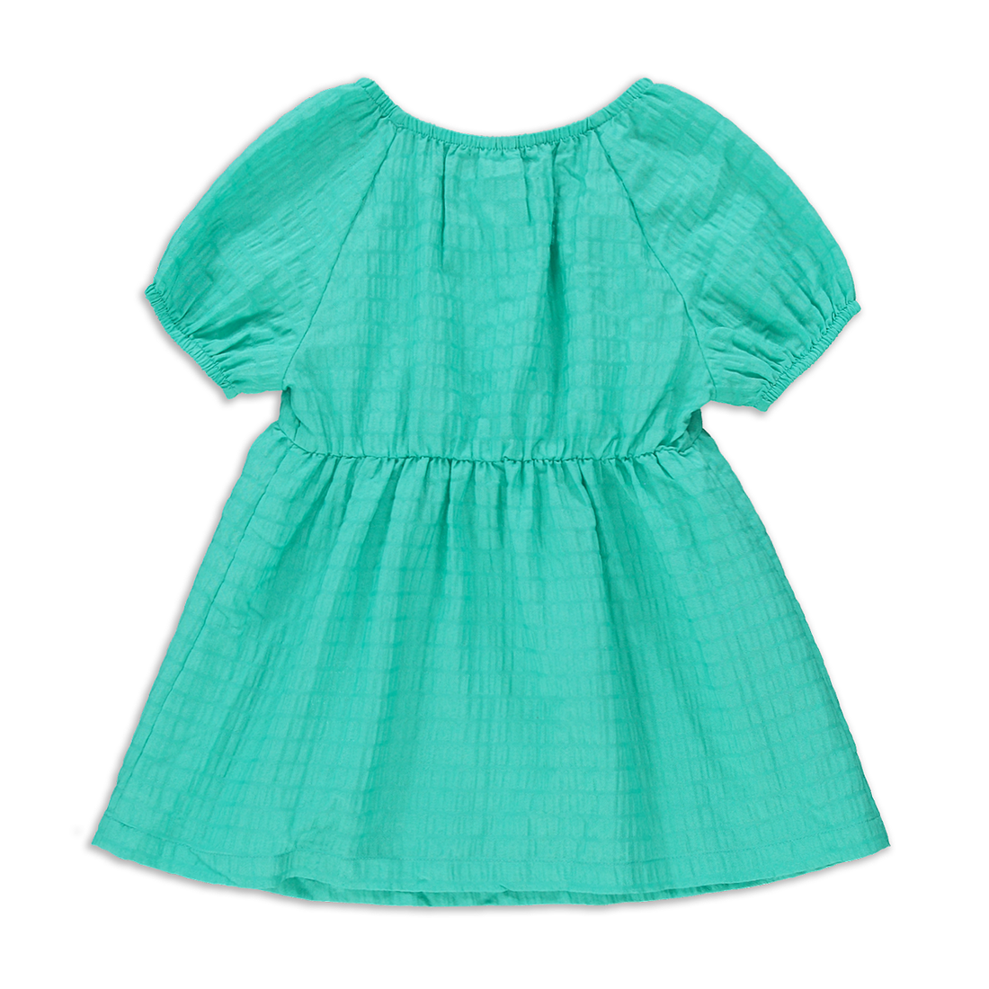 Textured Puff Sleeve Dress Jade-JADE-2-3 YRS