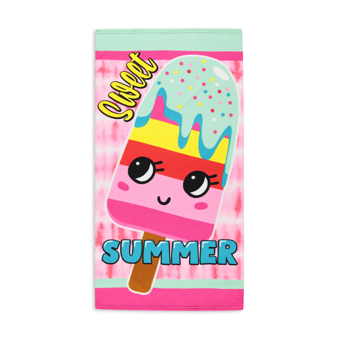 Popsicle beach towel pink-CERISE-70X130 CM