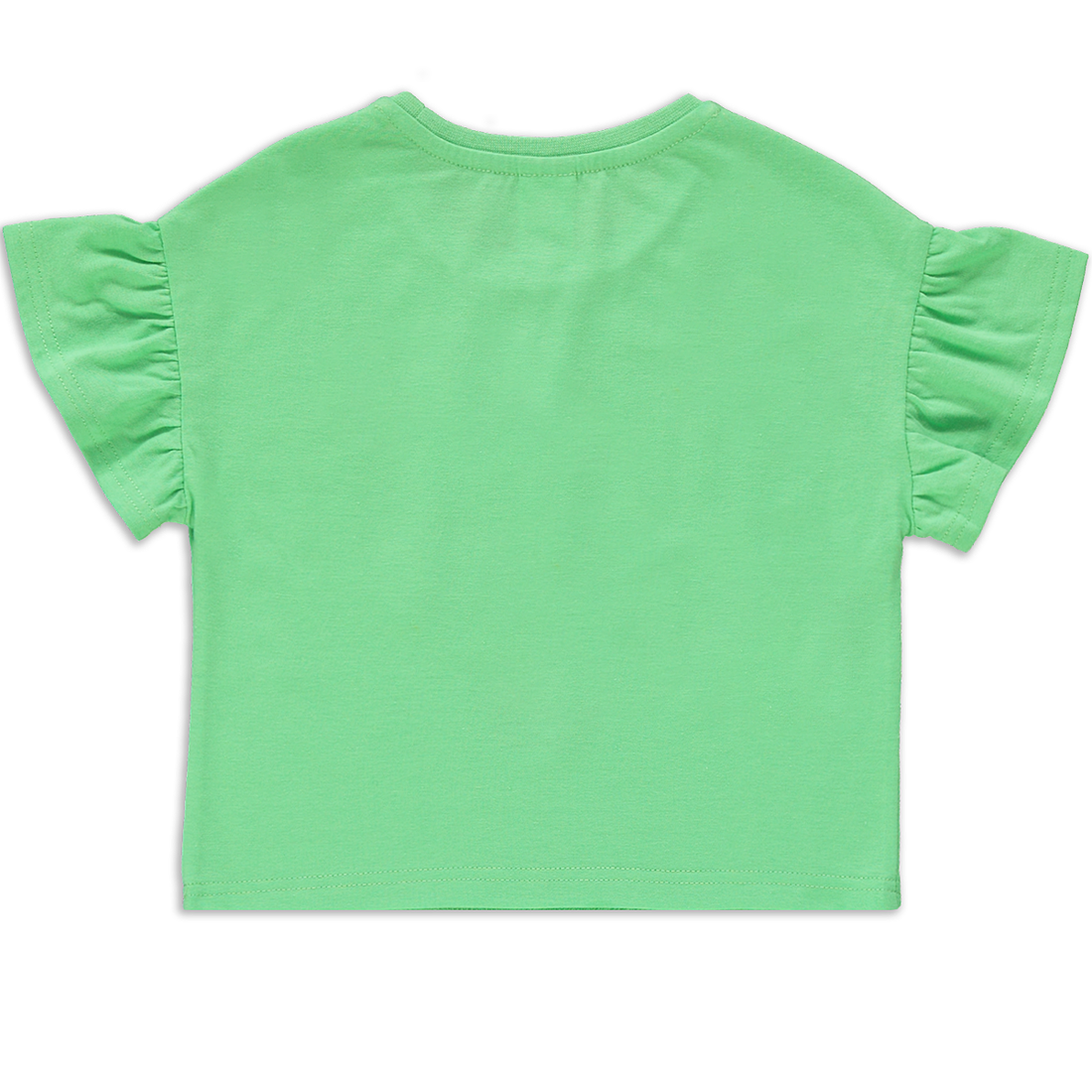 Frill sleeve top fruit print green-GREEN-2-3 YRS