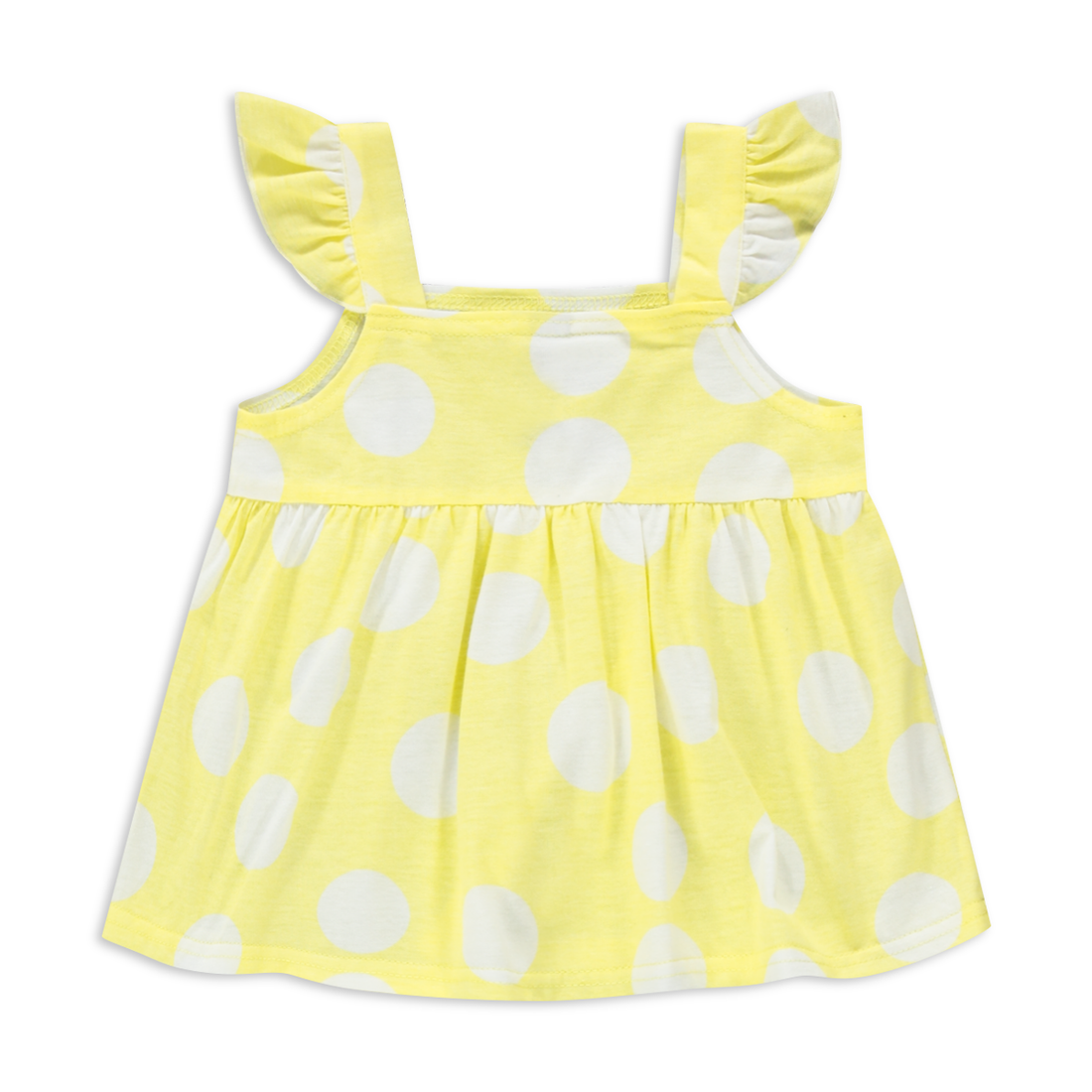 Frill vest spot yellow-BUTTER-2-3 YRS