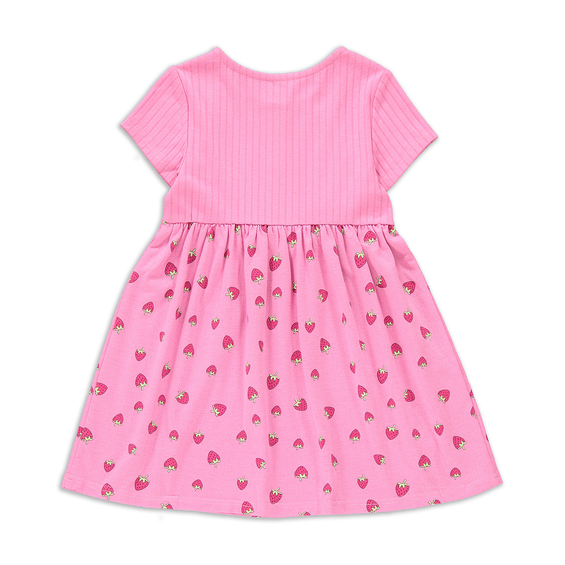 Strawberry Combo Dress Mid Pink-MID PINK-3-4 YRS