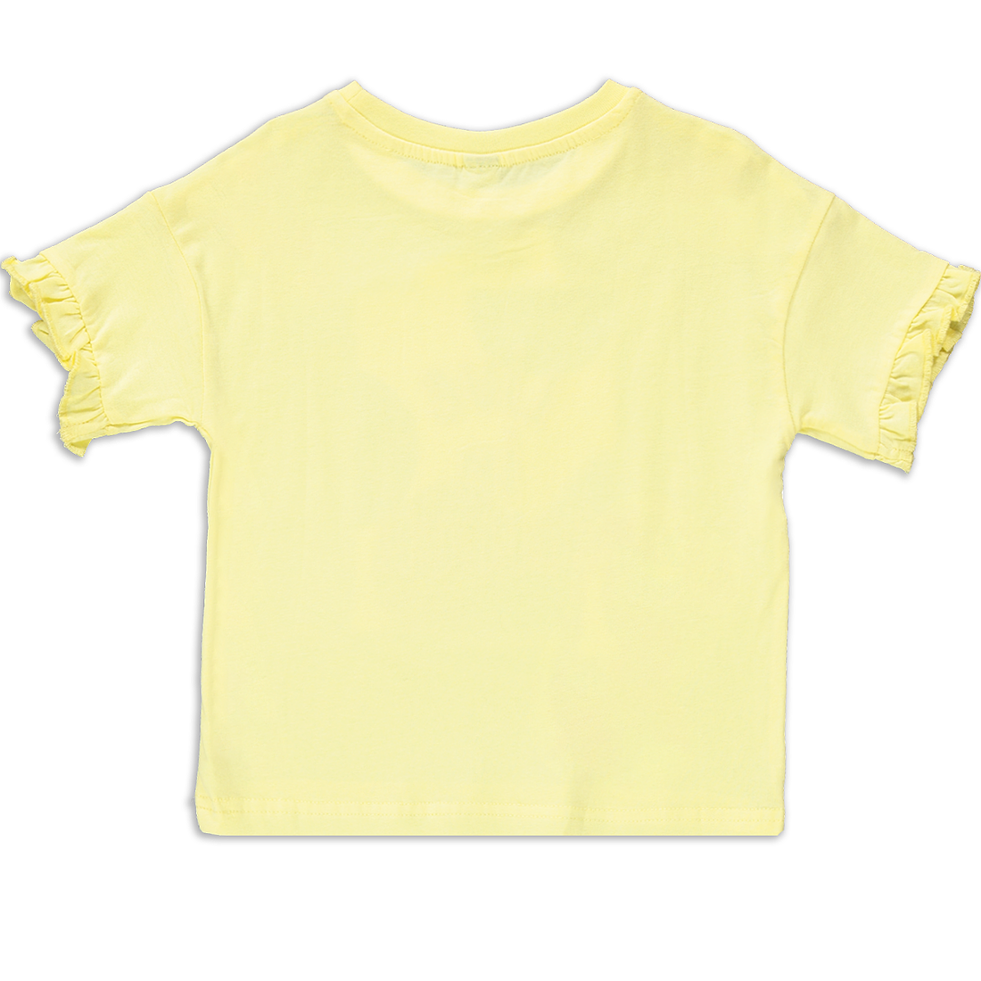 Frill sleeve abstract design yellow-BUTTER-2-3 YRS