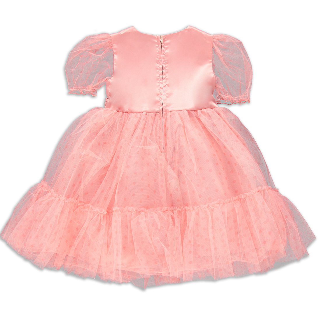 Minnie Mouse puff sleeve tulle dress rose-DUSTY PINK-2-3 YRS