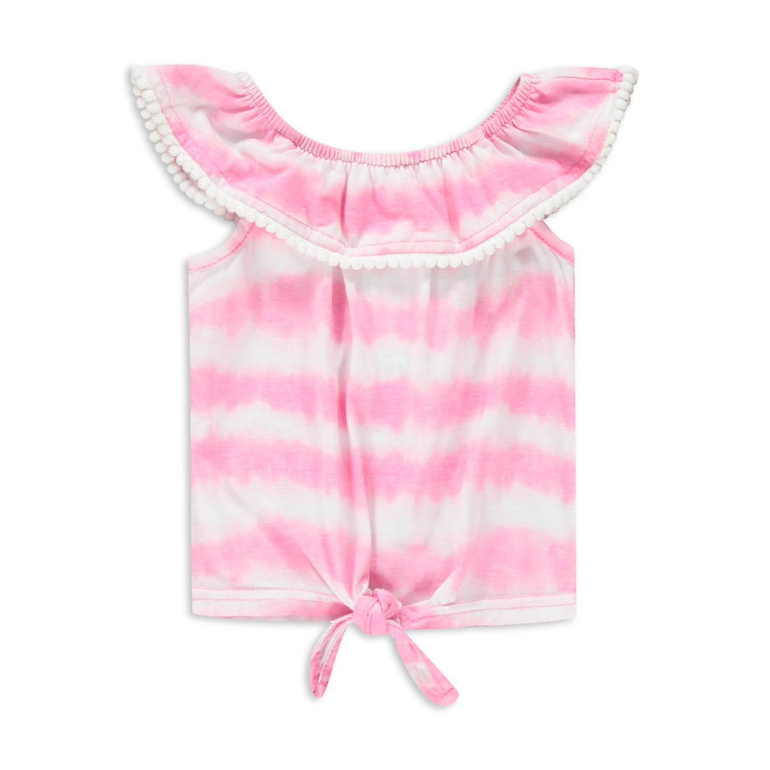 Tie-dye bardot short set prism pink-MID PINK-3-6 MTHS