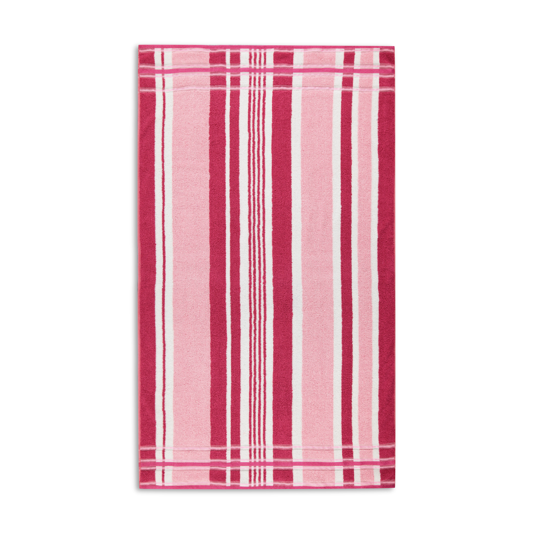 NEW PINK JACQUARD BATH SHEET-MID PINK-90X150 CM