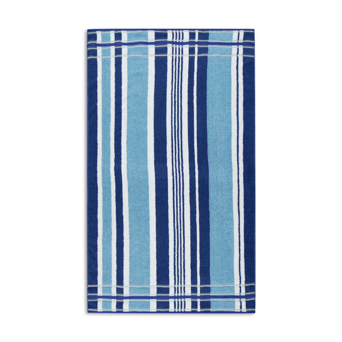 NEW BLUE JACQUARD BATH SHEET-MID BLUE-90X150 CM