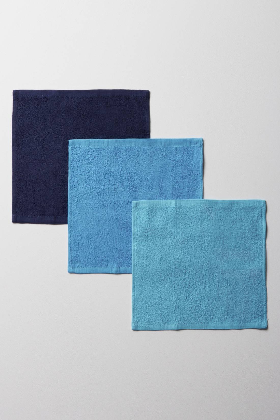 3PK NEW BLUES FACE CLOTH-MID BLUE-30X30 CM