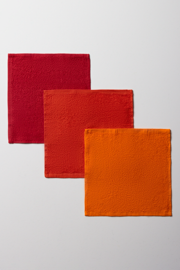 3PK SUNSET FACE CLOTH-ASSORTED-30X30 CM