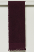 AUBERGINE PLAIN FRINGE GUEST TOWEL-GRAPE-30X50 CM