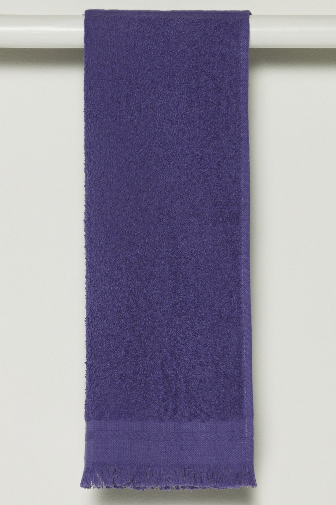 PURPLE PLAIN FRINGE GUEST TOWEL-PURPLE-30X50 CM