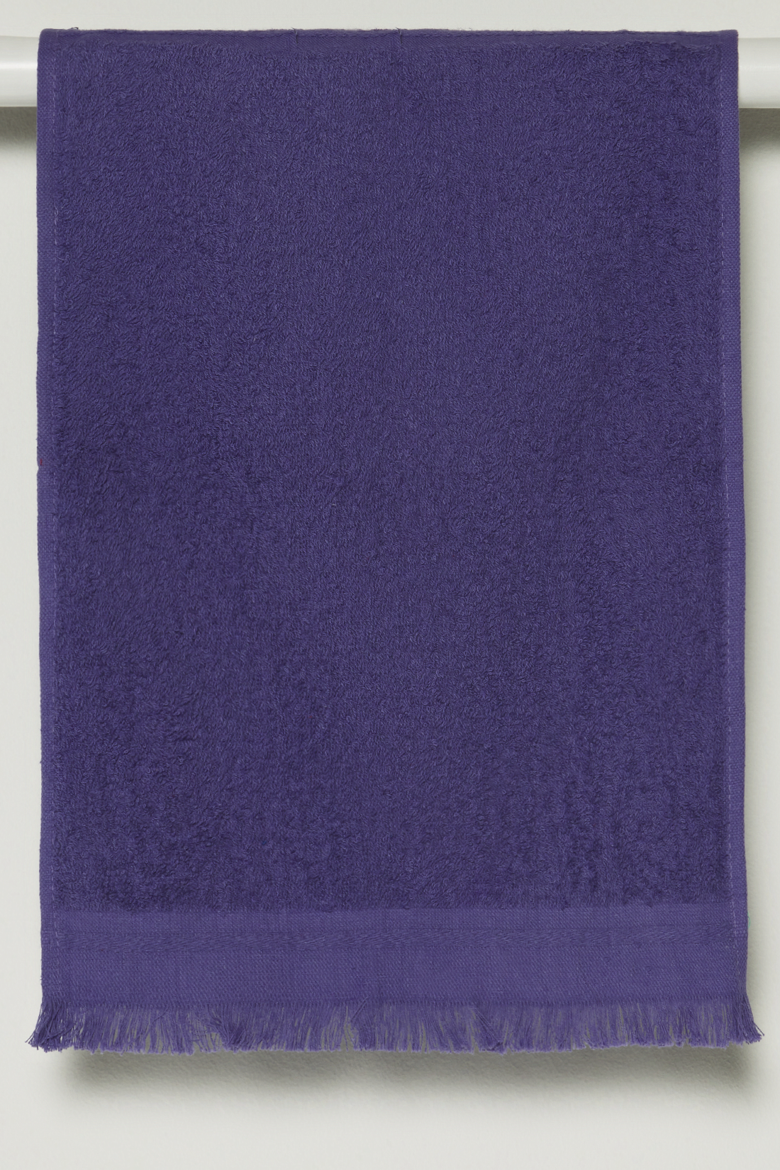 PURPLE PLAIN FRINGE GUEST TOWEL-PURPLE-30X50 CM