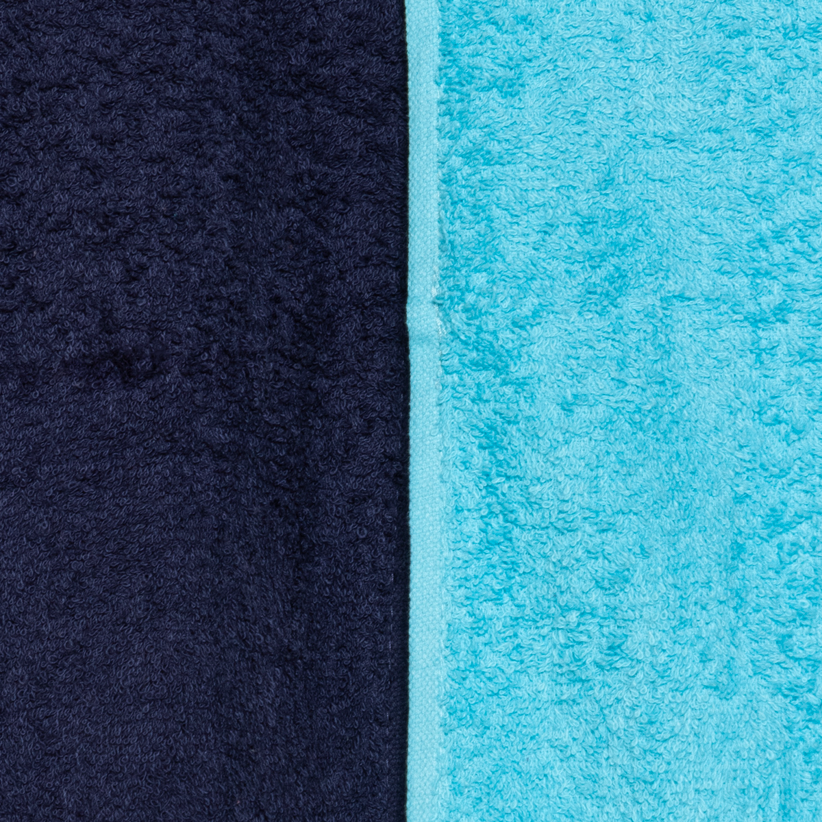 2PK BLUES PLAIN FRINGE GUEST TOWELS-MID BLUE-30X45 CM (2)