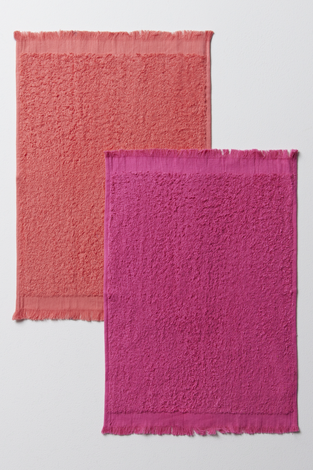 2PK SORBET FRINGE GUEST TOWELS-ASSORTED-30X45 CM