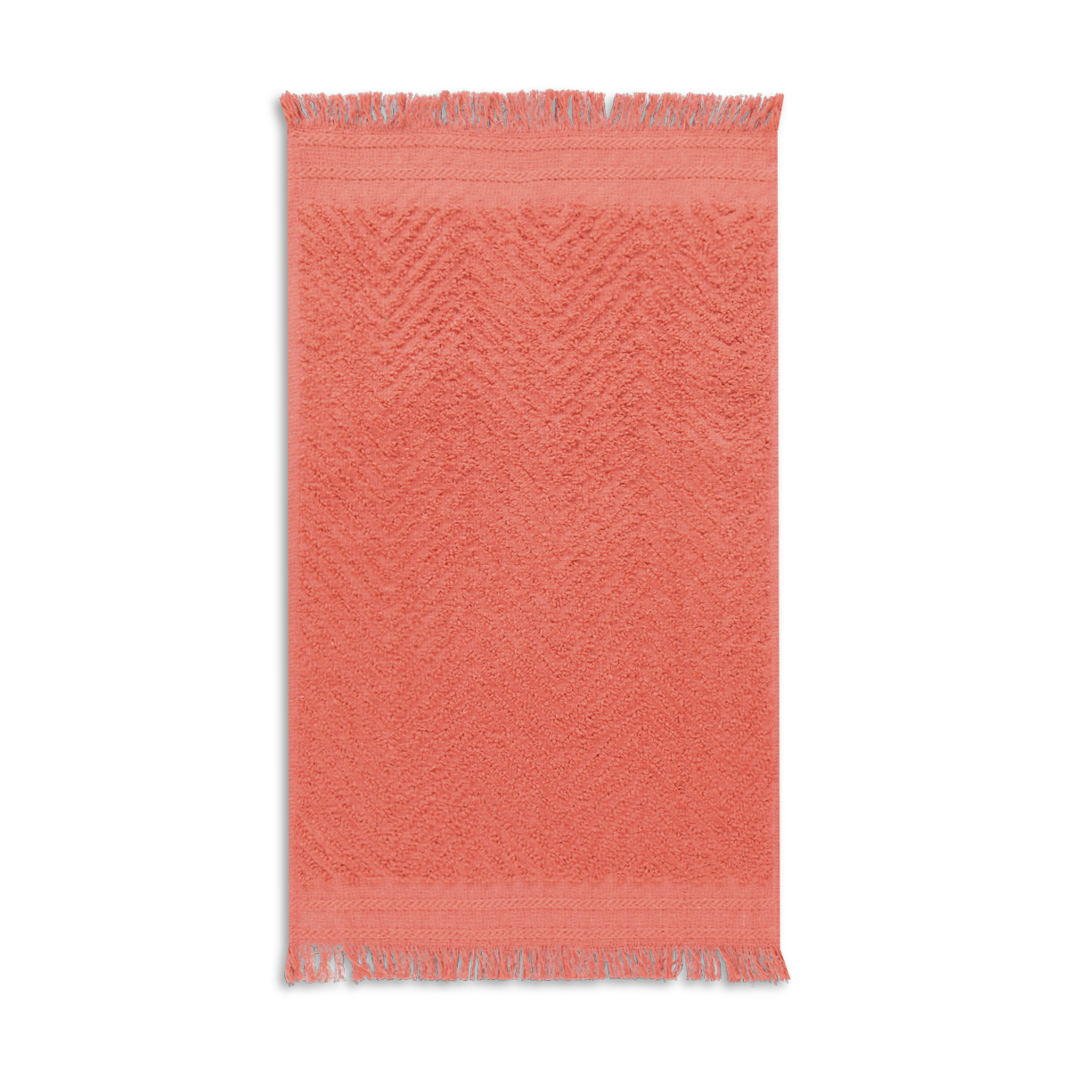 CORAL TEXTURE FRINGE GUEST TOWELS-CORAL-30X50 CM (1)