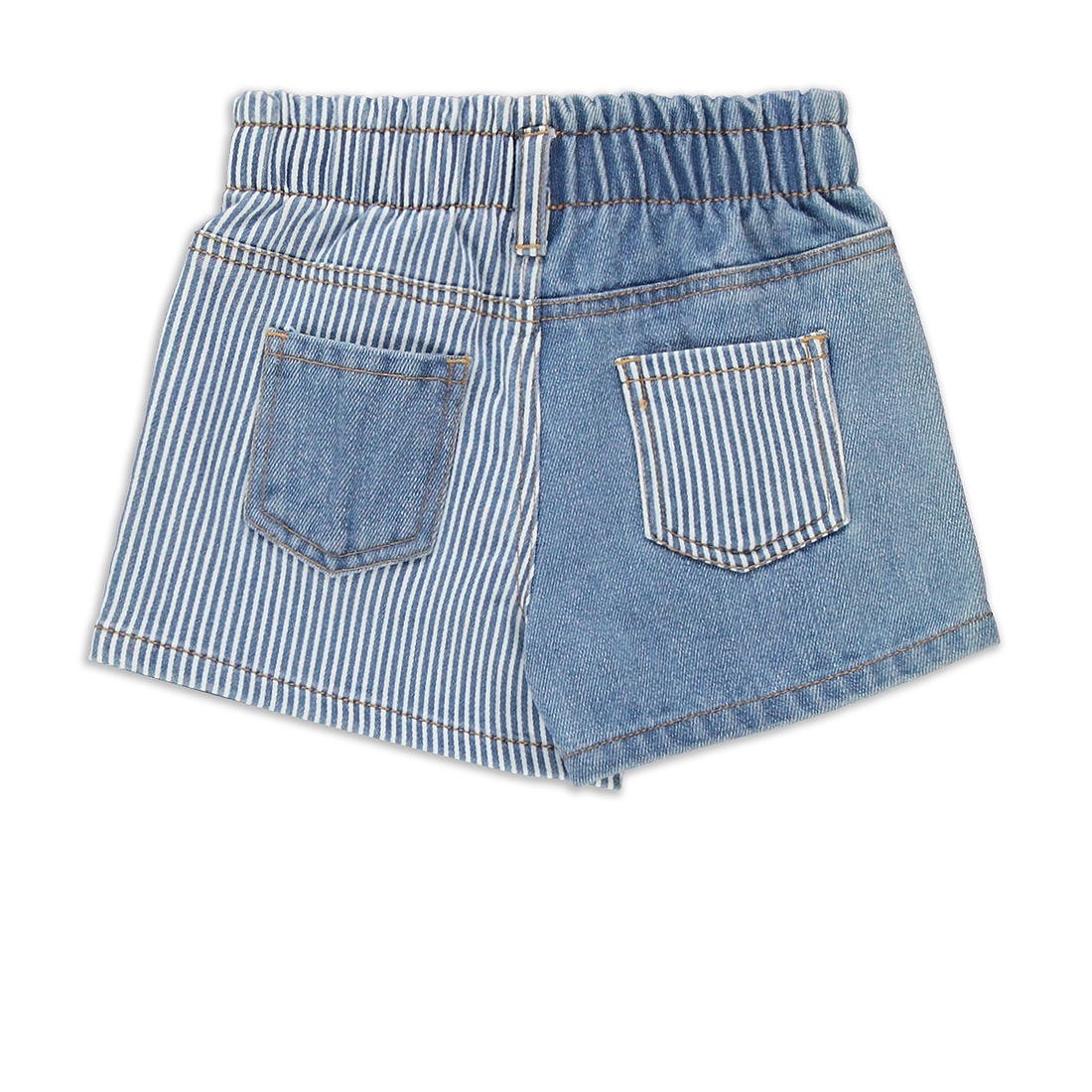 SHORT STRIPE MID BLUE-MID BLUE-3-4 YRS