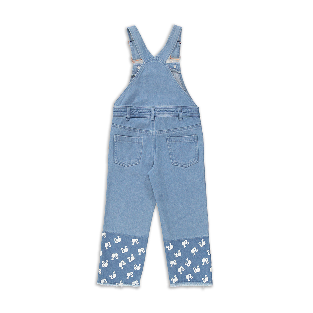 Barbie long dungaree mid wash-MID BLUE-2-3 YRS