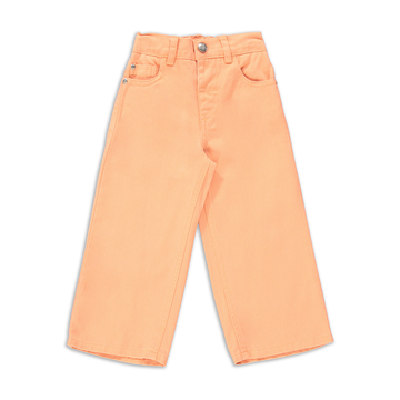 Wide leg denim coral wash-CORAL-3-4 YRS