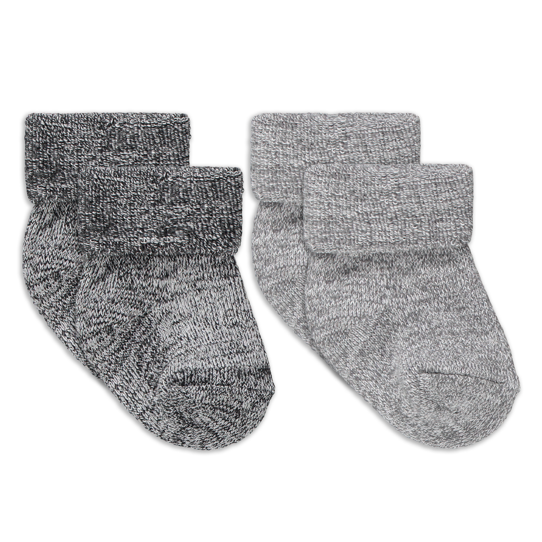 2PK NB SOCKS GREYS-NEW BORN-GREY-NEW BORN