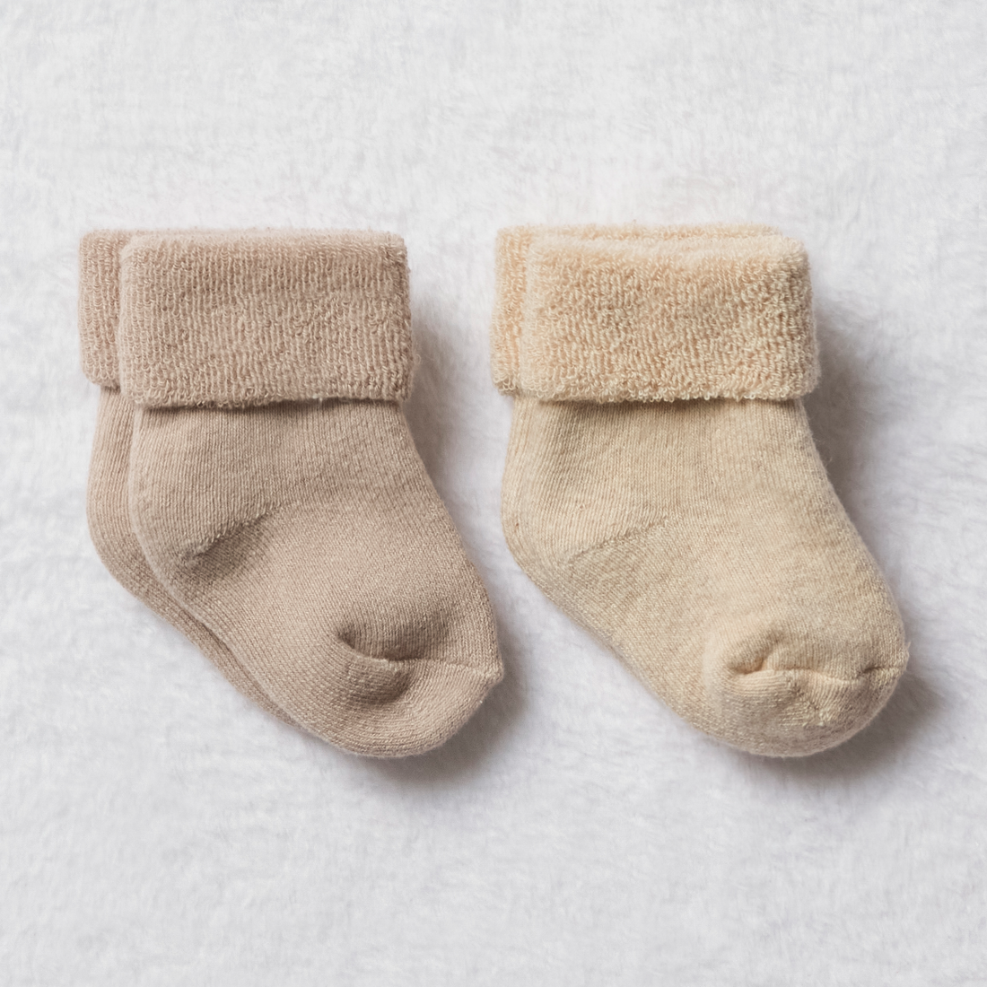 2PK NB SOCKS NUDES-NEW BORN-NUDE-NEW BORN