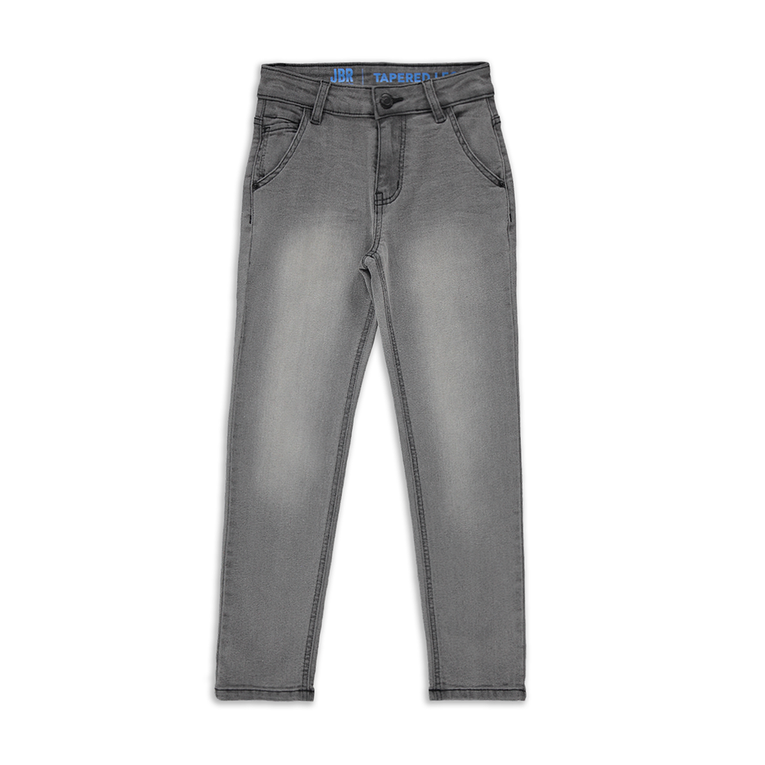 Tapered stretch basic denim trouser grey-GREY-9-10 YRS