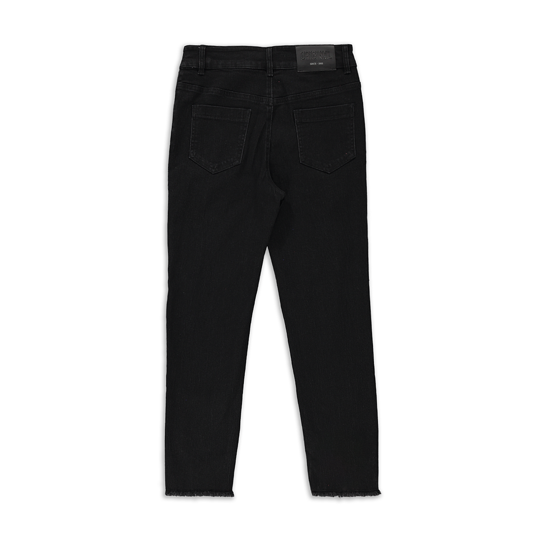 Ripped skinny trouser styled denim black-BLACK-9-10 YRS