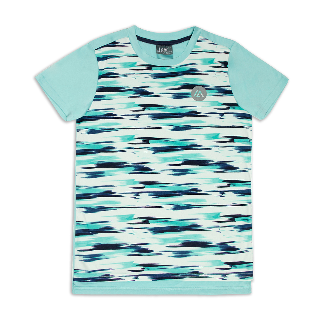 PERFORMANCE CAMO CREW NECK T-SHIRT TURQUOISE-TURQUOISE-7-8 YRS