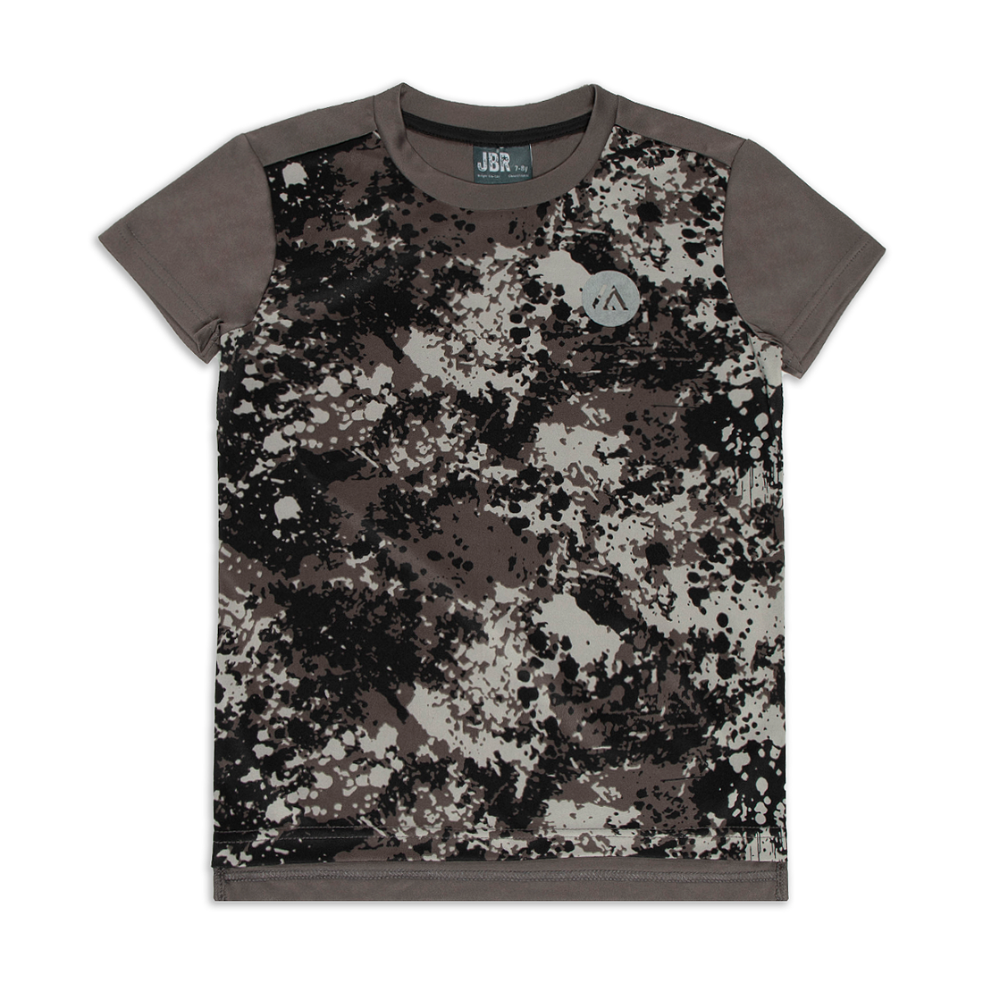 Performance printed t-shirt charcoal-CHARCOAL-7-8 YRS