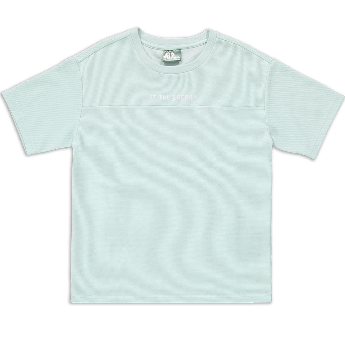 BOXY EMBROIDERED TEXTURED FASHION T-SHIRT BLUE-LIGHT BLUE-7-8 YRS