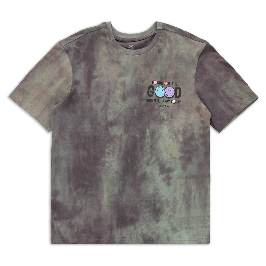 SMILEY SPECTRA DYE T-SHIRT CHARCOAL-CHARCOAL-7-8 YRS