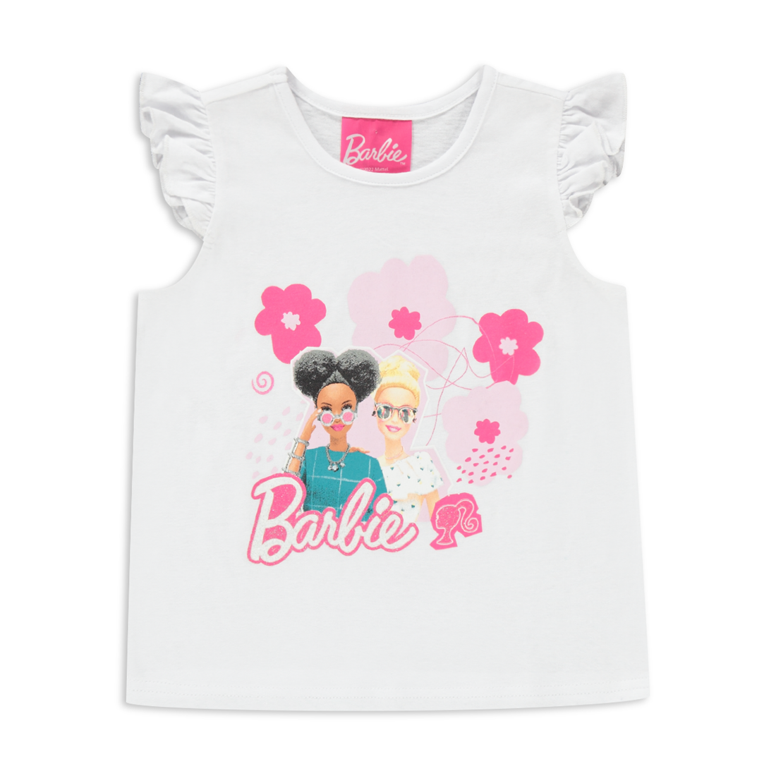 PG Barbie frill white-WHITE-2-3 YRS