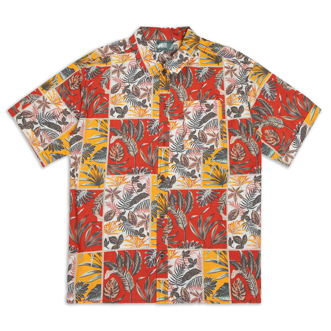 Collar resort tropical shirt red-ASSORTED-7-8 YRS