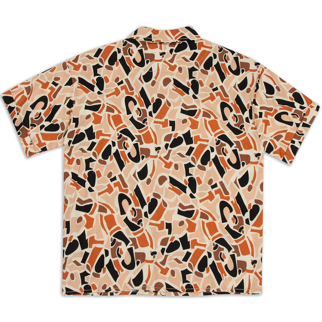 Collar resort abstract print shirt brown-ASSORTED-7-8 YRS