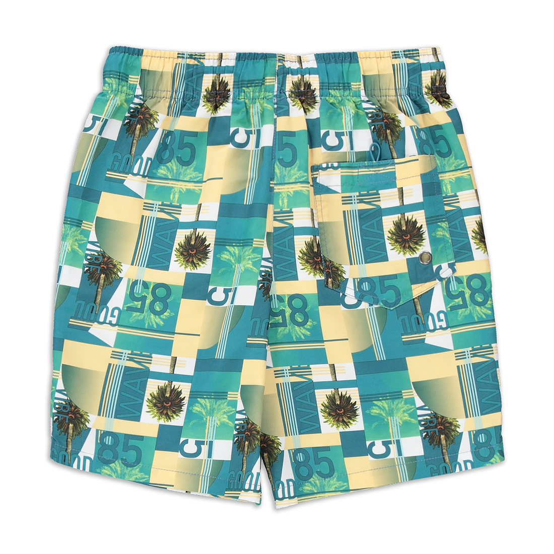 Photographic swim short teal-TEAL-7-8 YRS