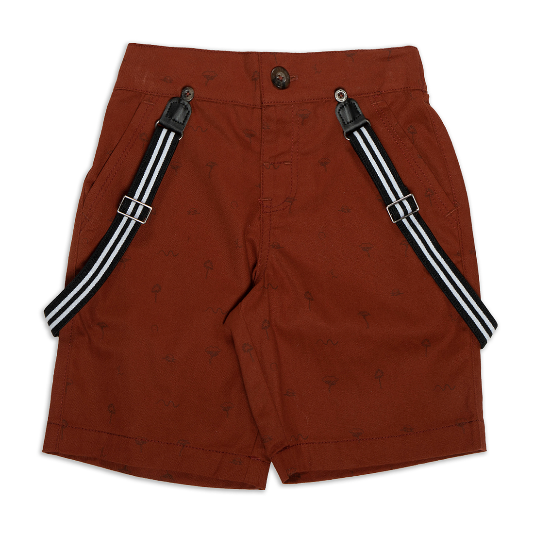 Braces styled chino shorts rust-RUST-2-3 YRS