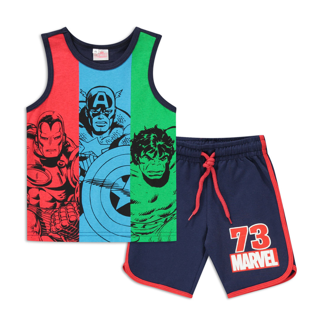 Avengers vest set black-BLACK-2-3 YRS