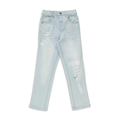 NEW STRAIGHT LEG DENIM WITH GRAFFITI PRINT LT BLUE-LIGHT BLUE-2-3 YRS