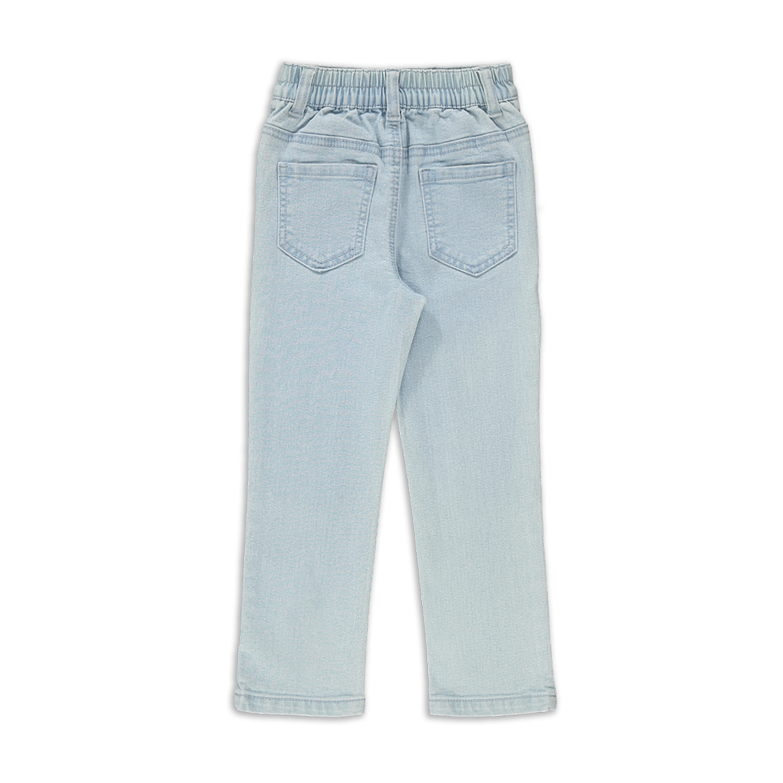 STRAIGHT LEG STYLED DENIM WITH SPLATTERS LT BL-LIGHT BLUE-2-3 YRS