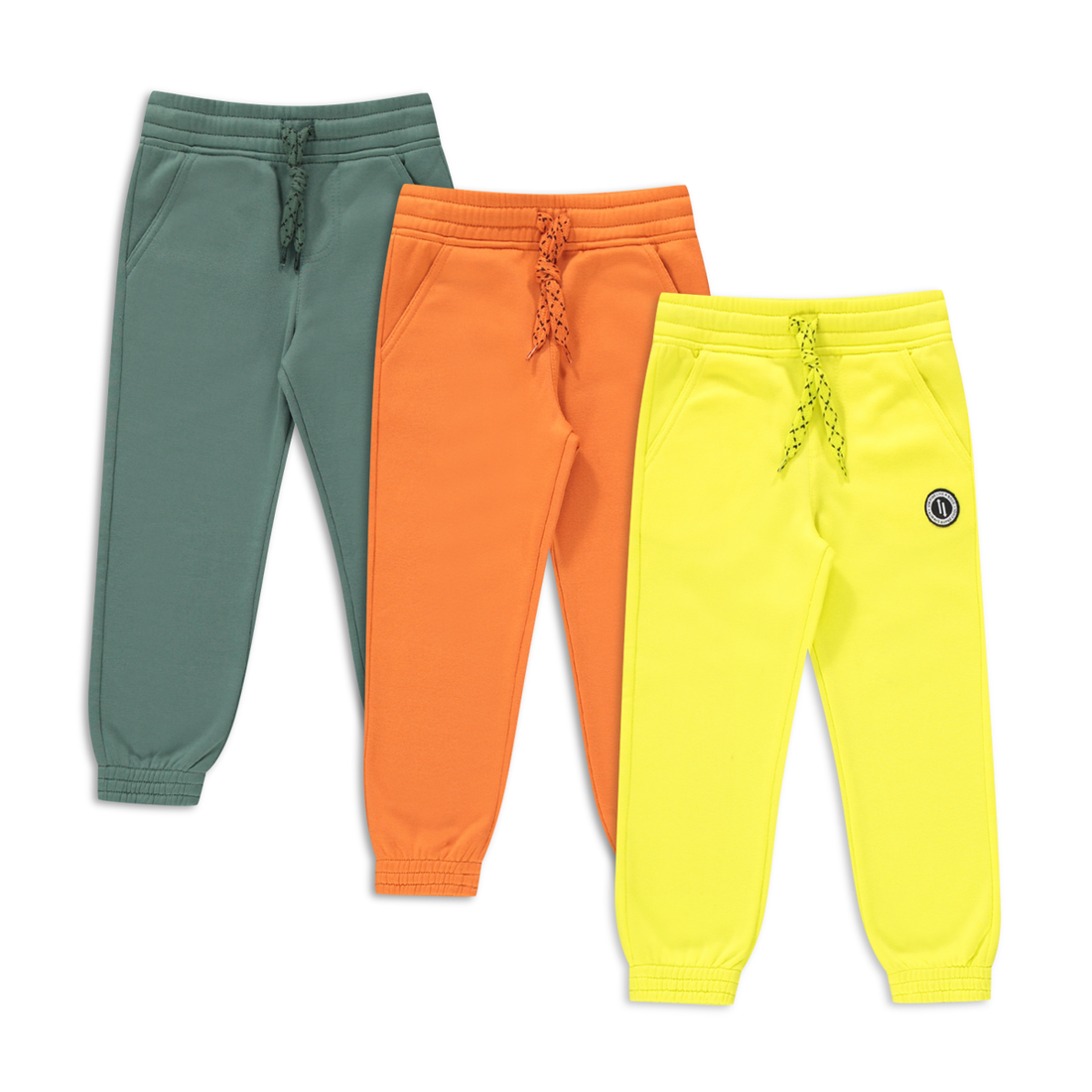 3 Pack trackpants sage burnt orange and chartreuse-MULTI-2-3 YRS