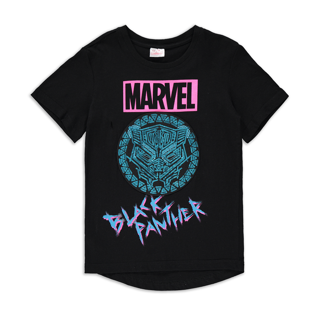 Black Panther sequin t-shirt black-BLACK-2-3 YRS