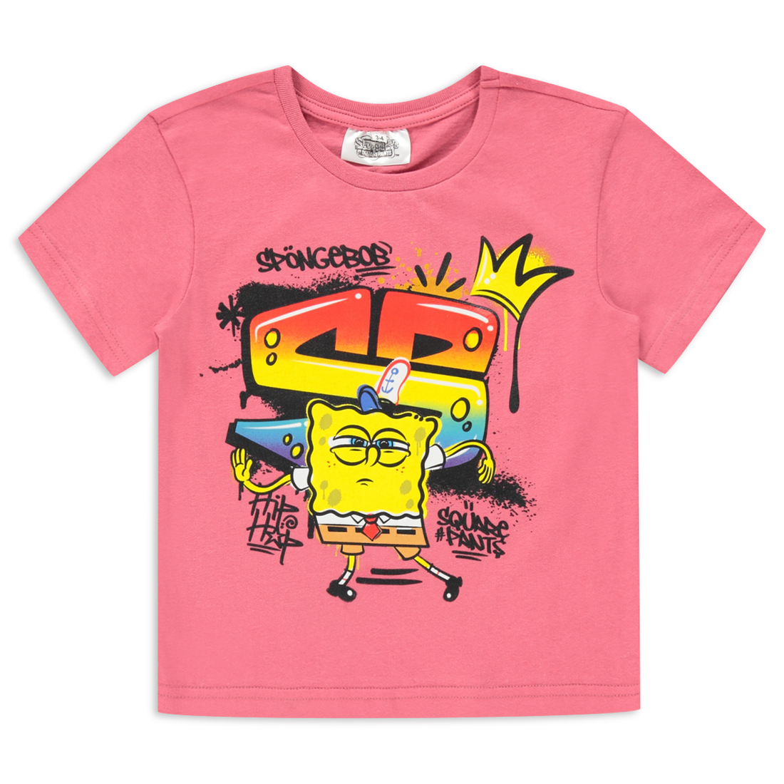 Sponge Bob t-shirt dusty pink-DUSTY PINK-2-3 YRS