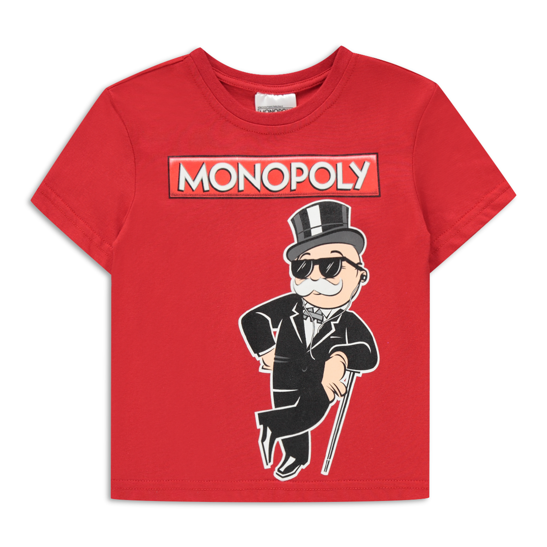 Monopoly basic t-shirt red-RED-2-3 YRS