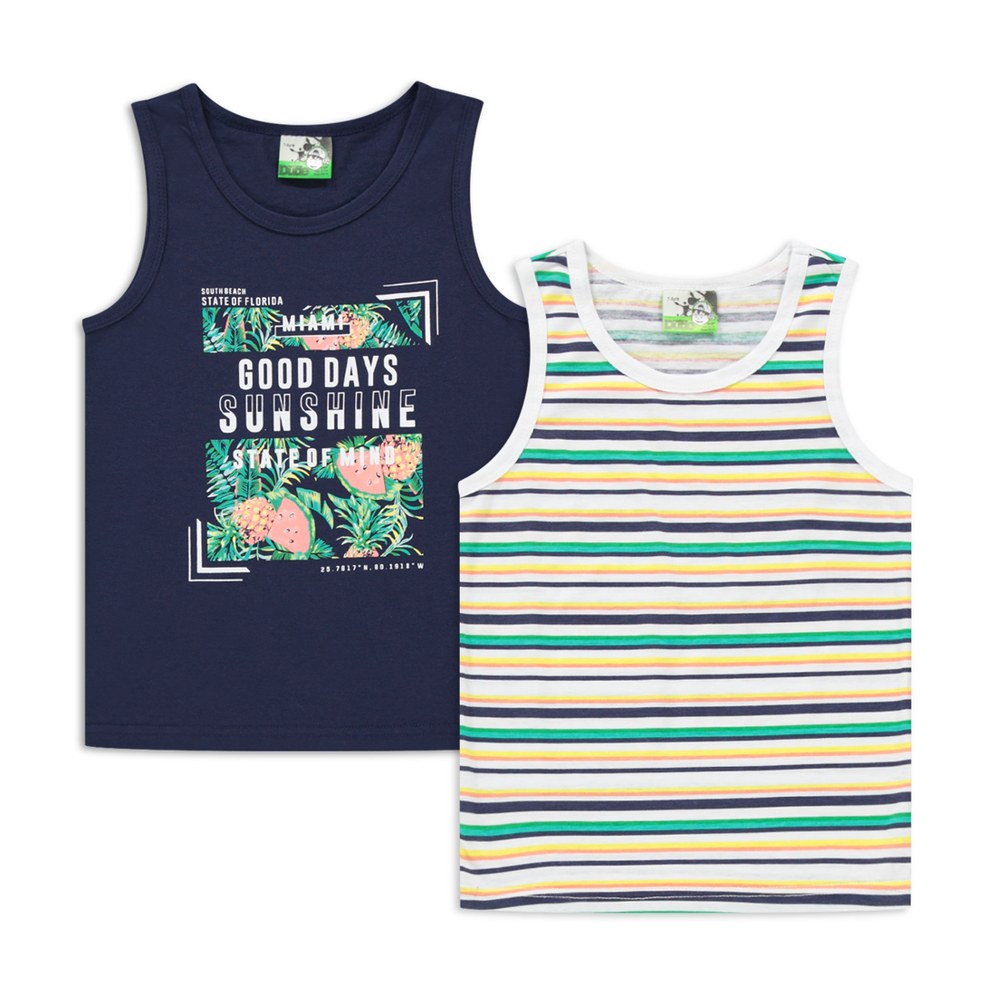 2 Pack vest summer good days print navy-NAVY-2-3 YRS