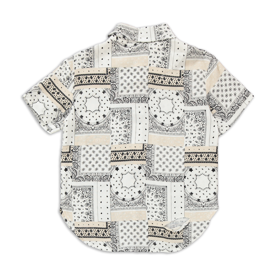 Paisley print viscose shirt stone-STONE-2-3 YRS