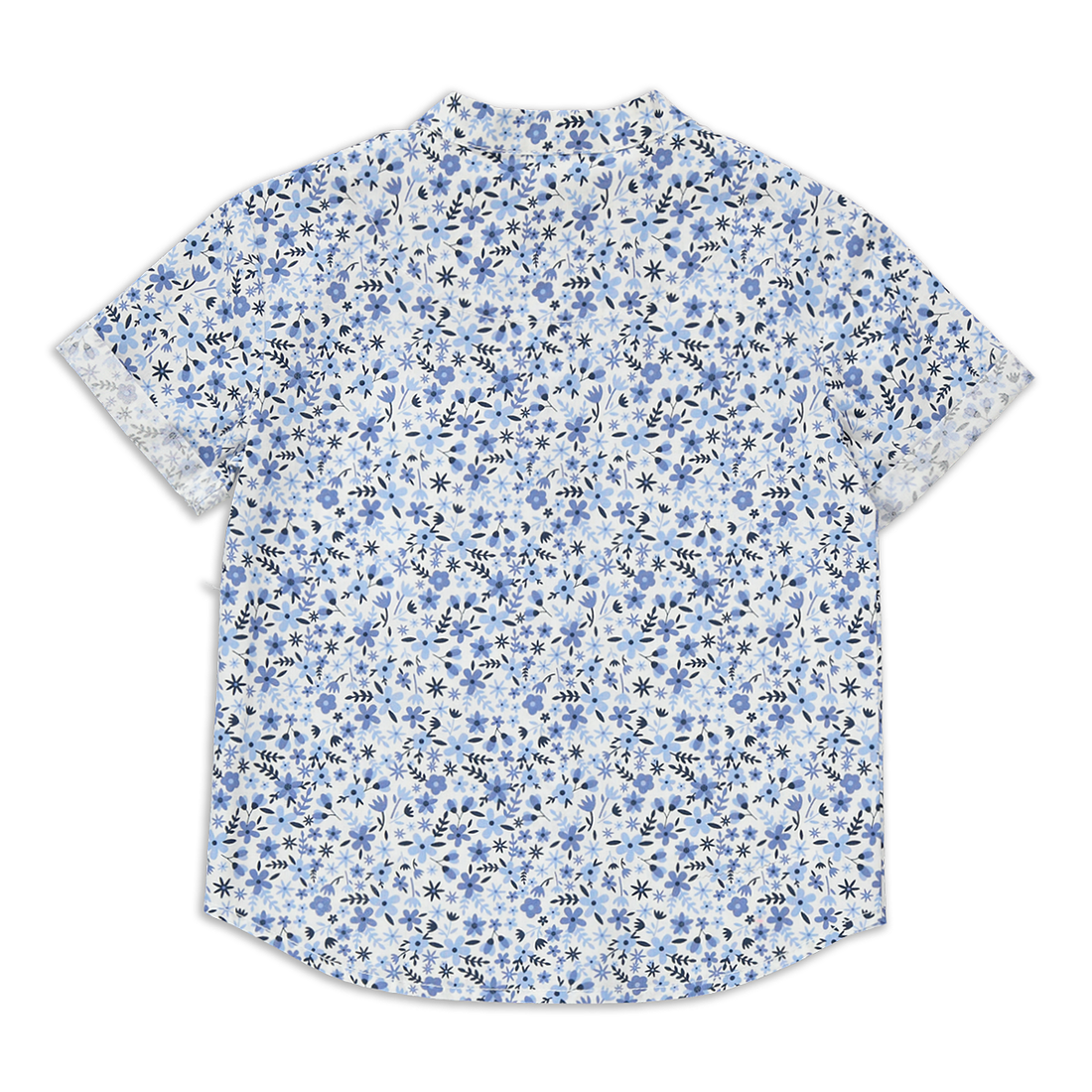 Floral mandarin shirt light blue-LIGHT BLUE-2-3 YRS