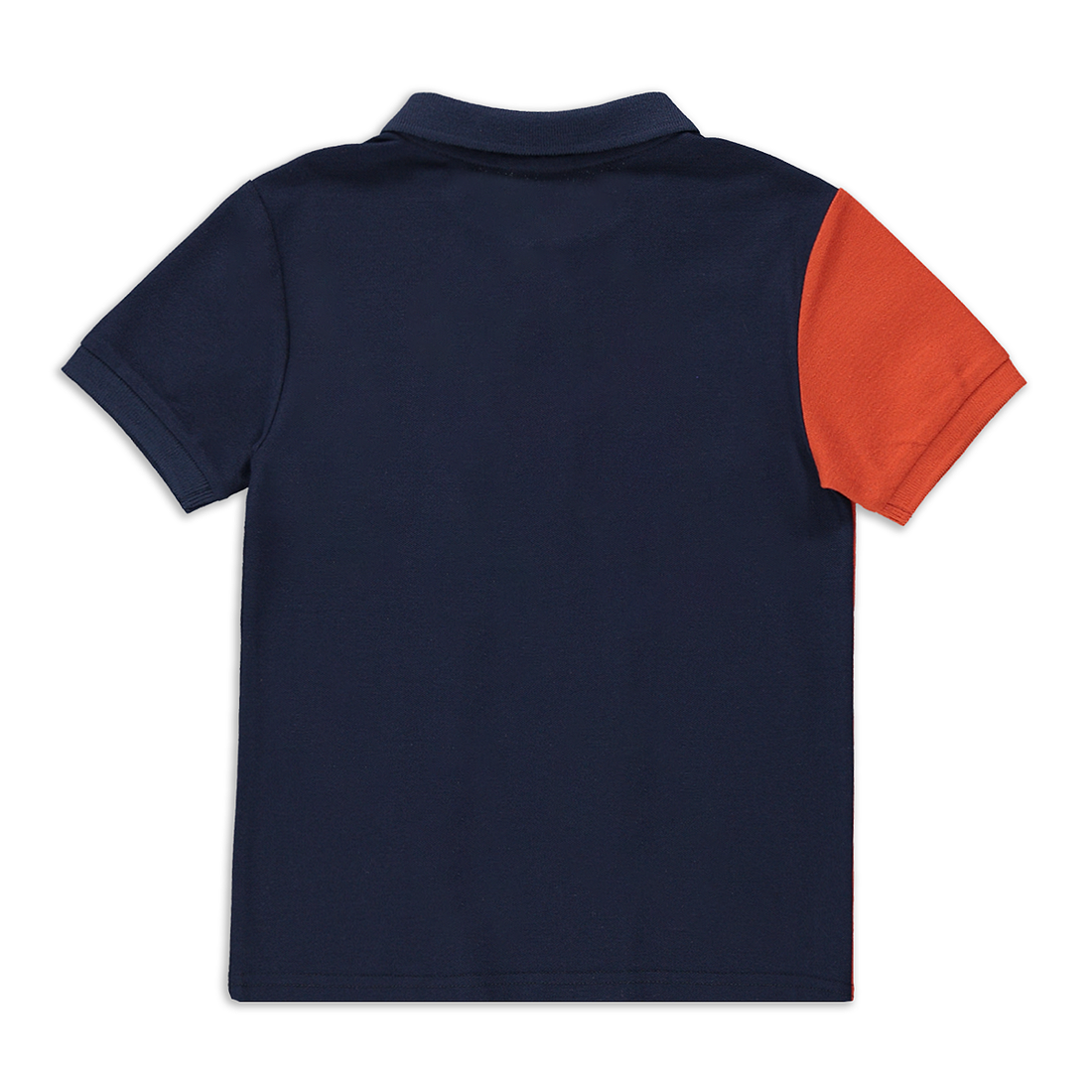 Colour block golfer rust navy-RUST-2-3 YRS