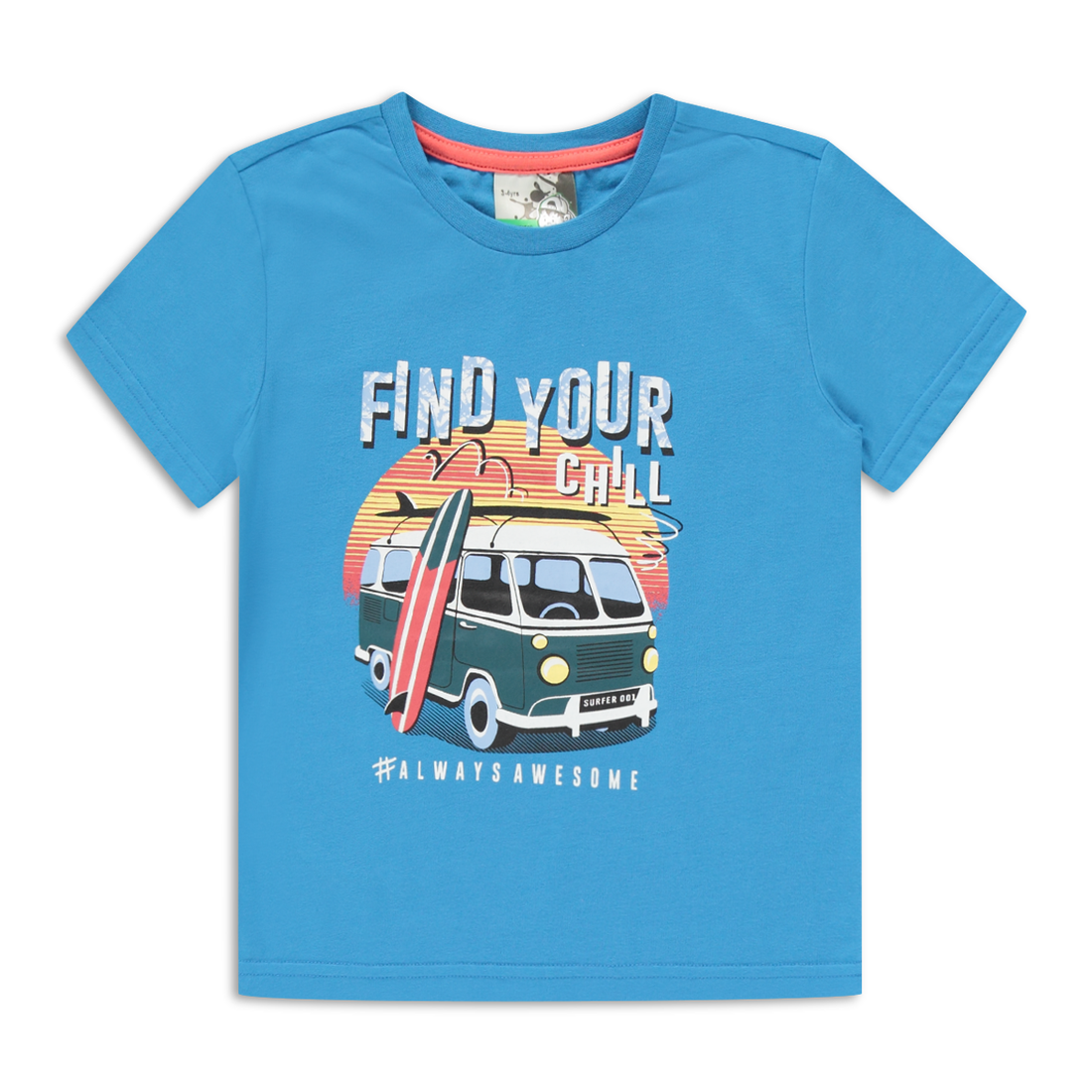 2 Pack t-shirt always awesome print mid blue-MID BLUE-2-3 YRS