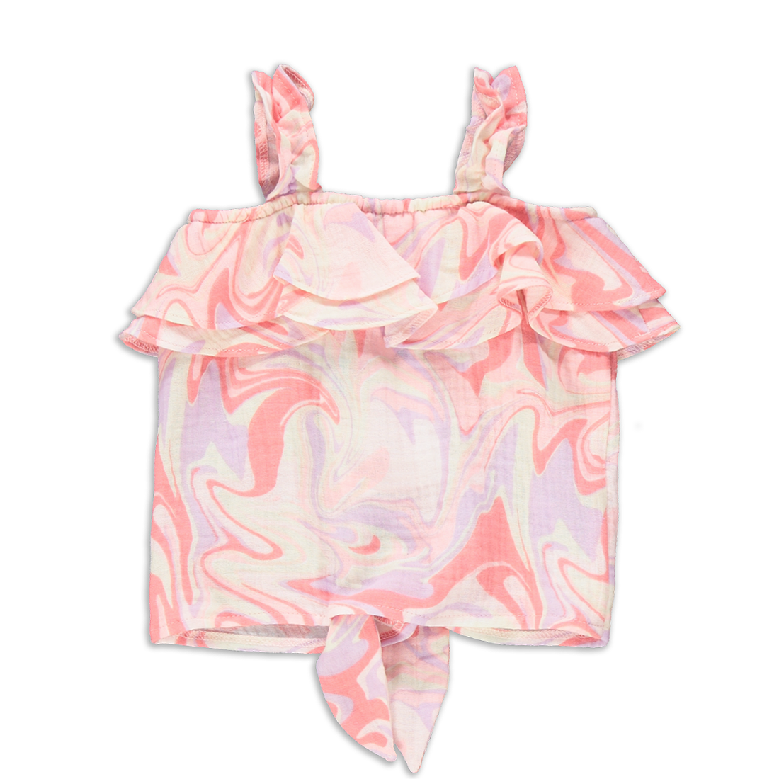 MARBLE BARDOT WOVEN TOP PINK-LIGHT PINK-12-18 MTHS