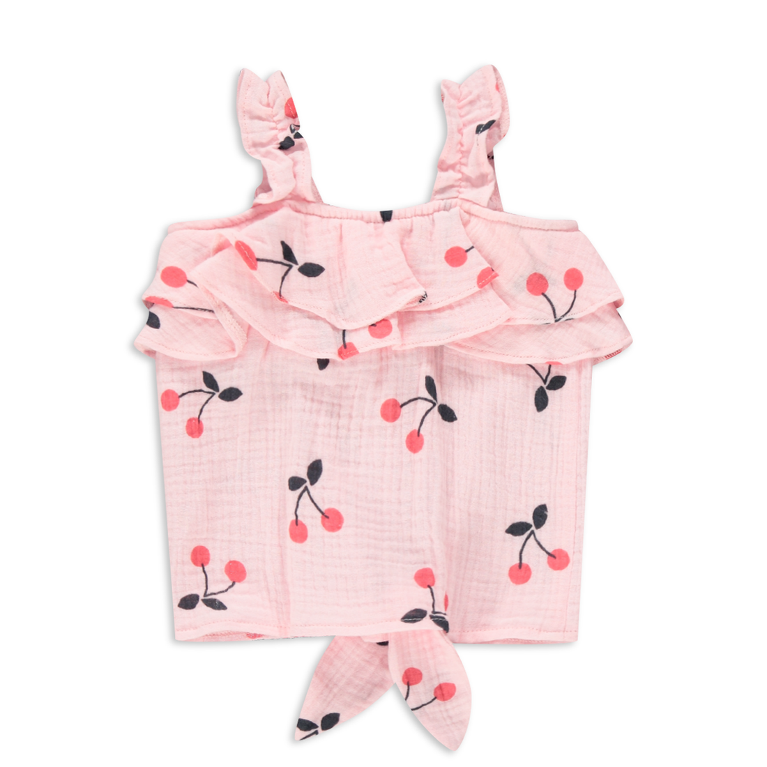 CHERRY BARDOT WOVEN TOP LIGHT PINK-LIGHT PINK-12-18 MTHS