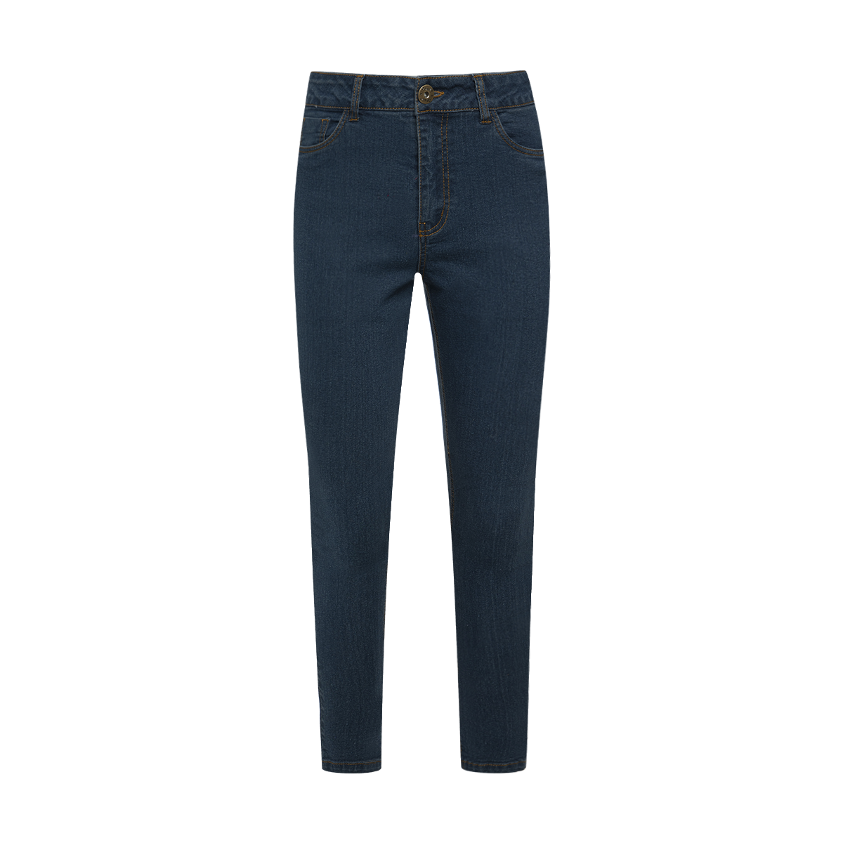 Basic skinny jeans high rise mid wash-MID BLUE-38