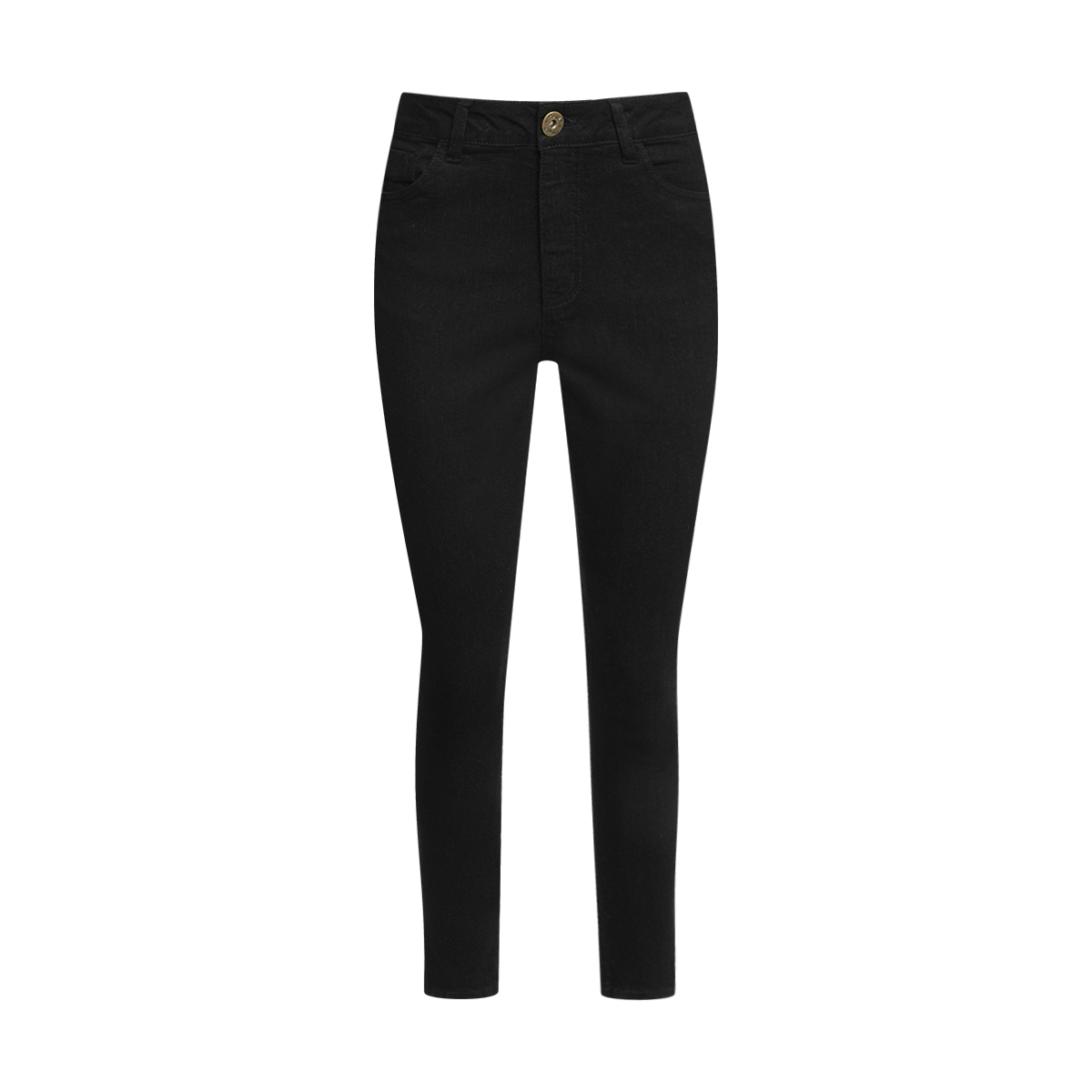 Basic skinny jeans high rise black-BLACK-38